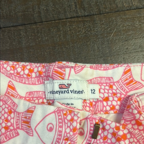 Vineyard Vines Pink and Orange Fish Print Shorts - Picture 2 of 9